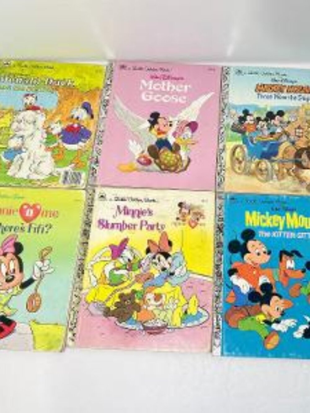 Vintage Little Golden Book Disney Lot of 7 Mickey Mouse Donald Duck Minnie Mouse